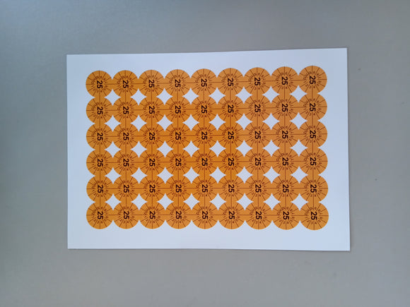 PHILIPS Wartungsprüfplaketten orange/braun 2025