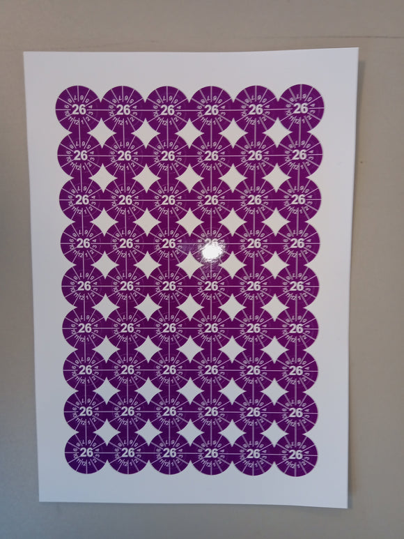 PHILIPS Wartungsprüfplaketten  lila / pink  2026