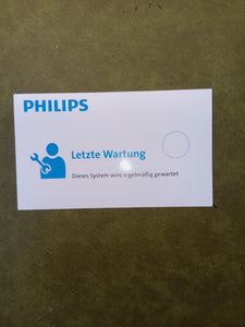 Aufkleber " letzte Wartung "
